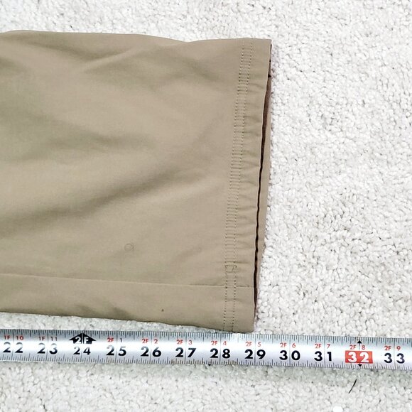 Eddie Bauer Fleece Tech Cargo Pant Men 38x30 Beige Straight Lined Utility - Picture 8 of 9
